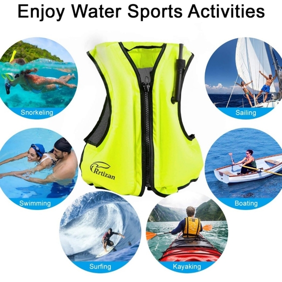 NWOT Rrtizan Adults Inflatable Swim Vest Men Women Bouyancy Aid >30 kg - Picture 2 of 12